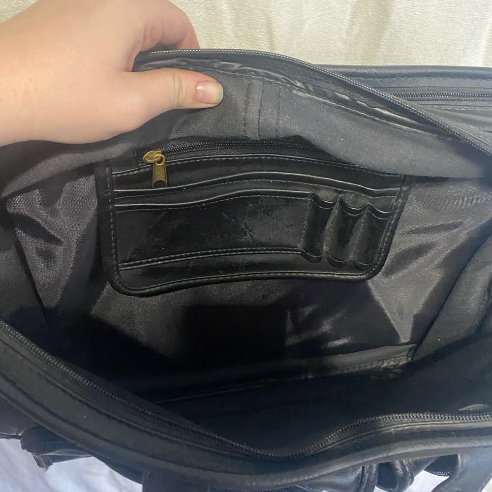 USL: vintage faux leather soft briefcase - Picture 3 of 5